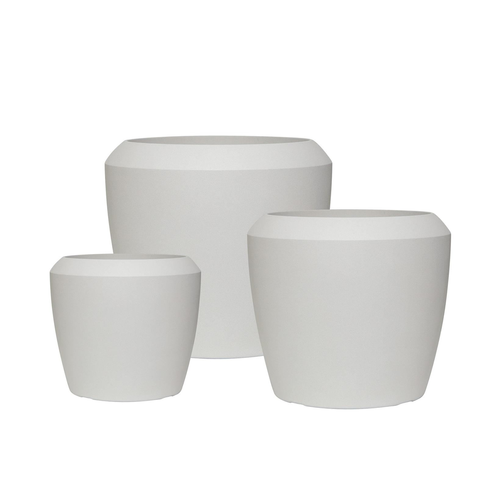 Γλάστρα Ρητίνης Κυλινδρική "White Core" Λευκή L 55.6x55.6x48.4 εκ.