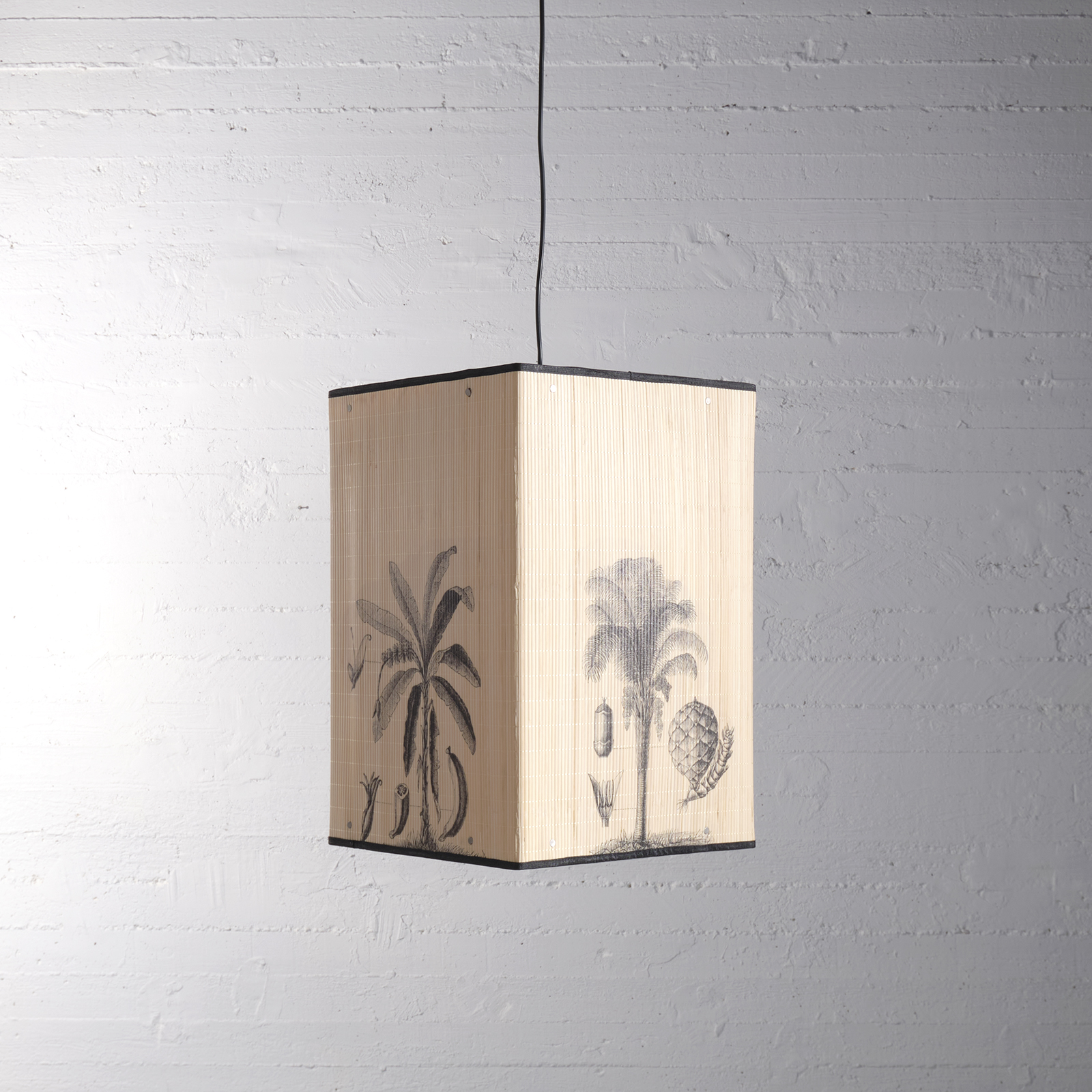 Φωτιστικό Οροφής Bamboo "Palm" Εκρου 41x41x64 εκ.
