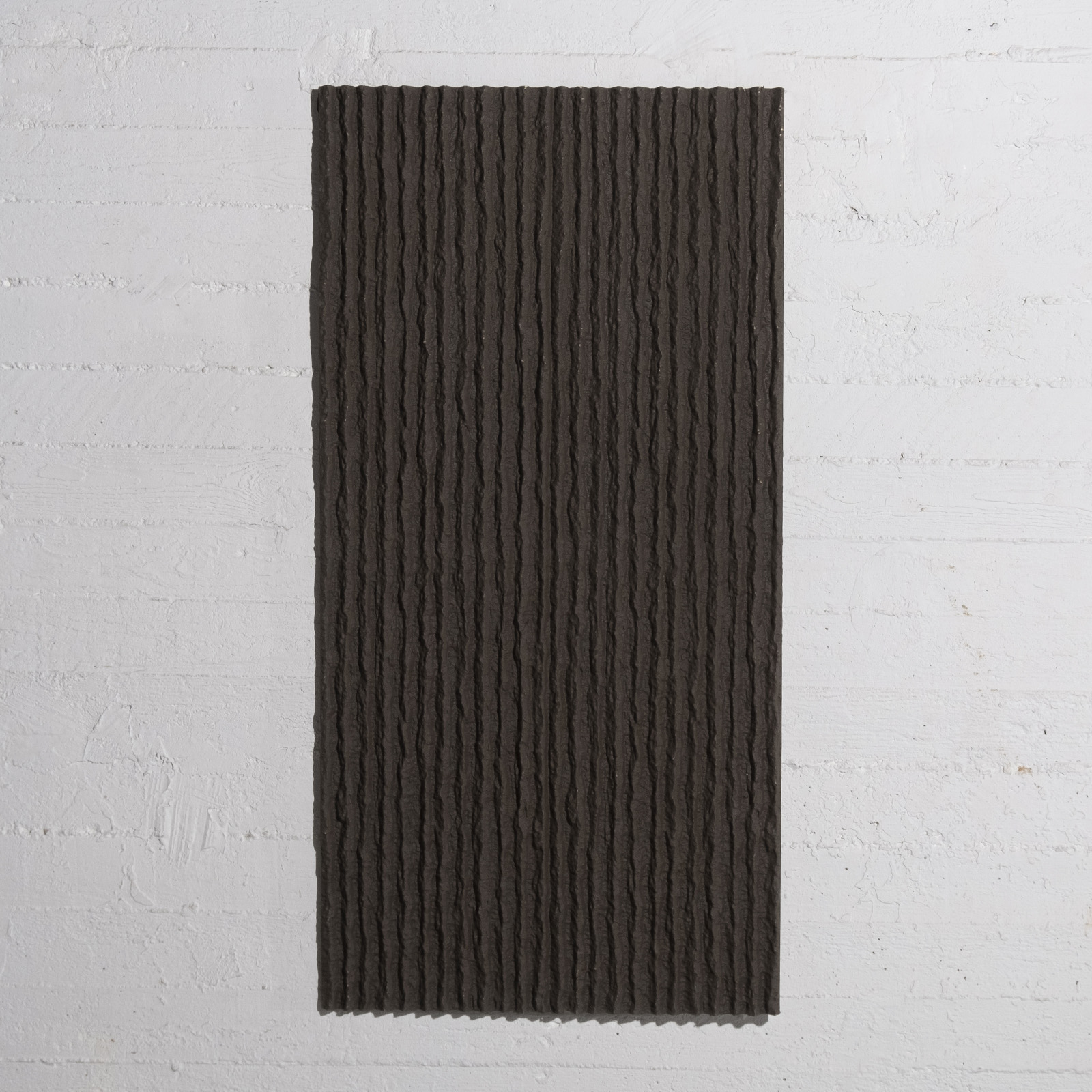 Τεχνητός Τοίχος PU Stone "Stripes" Ανοιχτό Μαύρο 120x60x3 εκ.