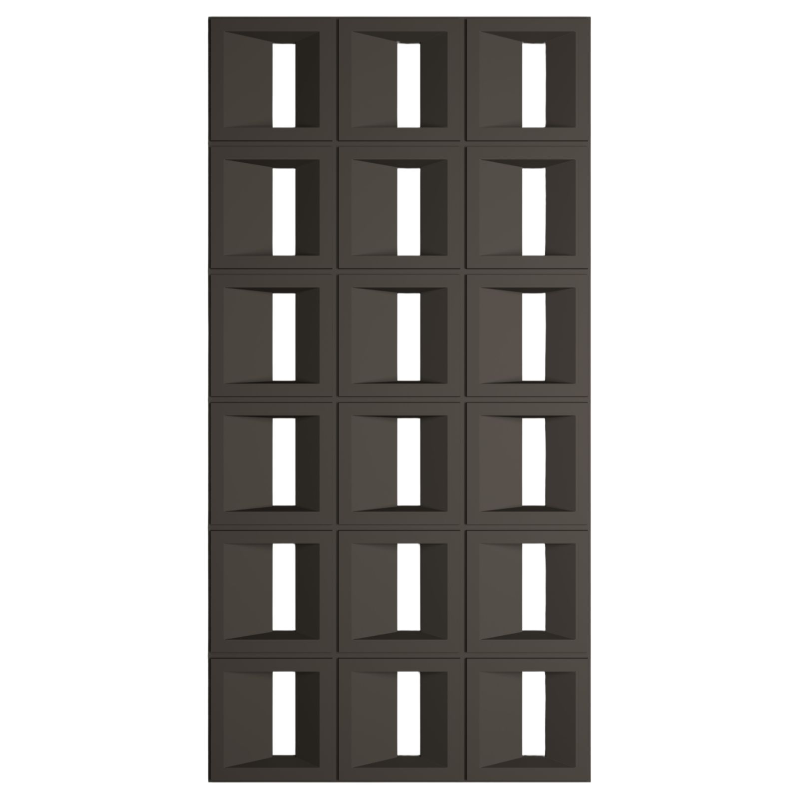 Τεχνητός Τοίχος PU Gap "Window" Ανοιχτό Μαύρο 120x60x3 εκ.