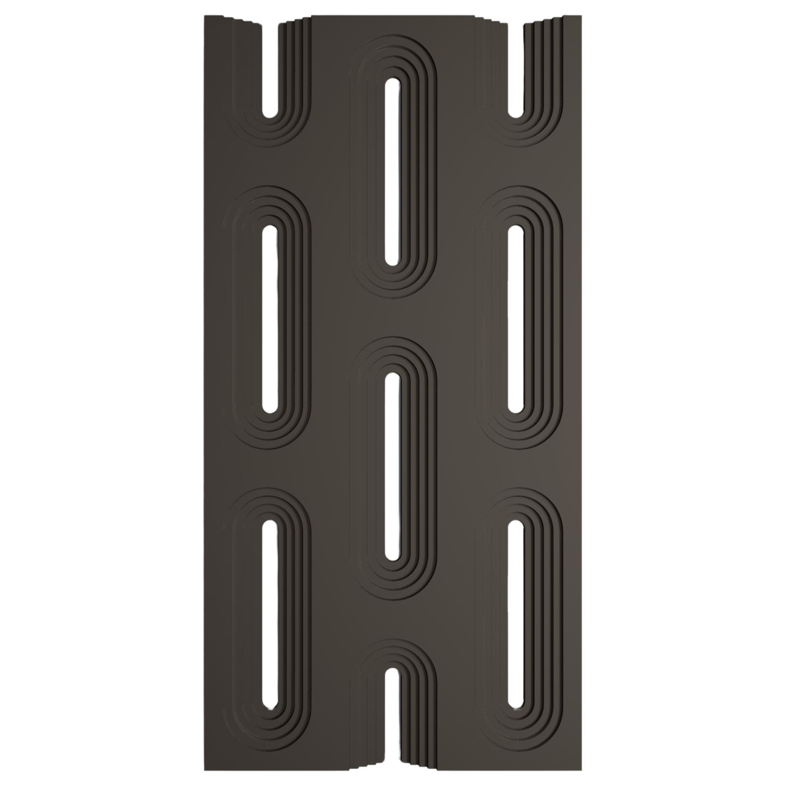 Τεχνητός Τοίχος PU Gap "Oval" Ανοιχτό Μαύρο 120x60x3 εκ.