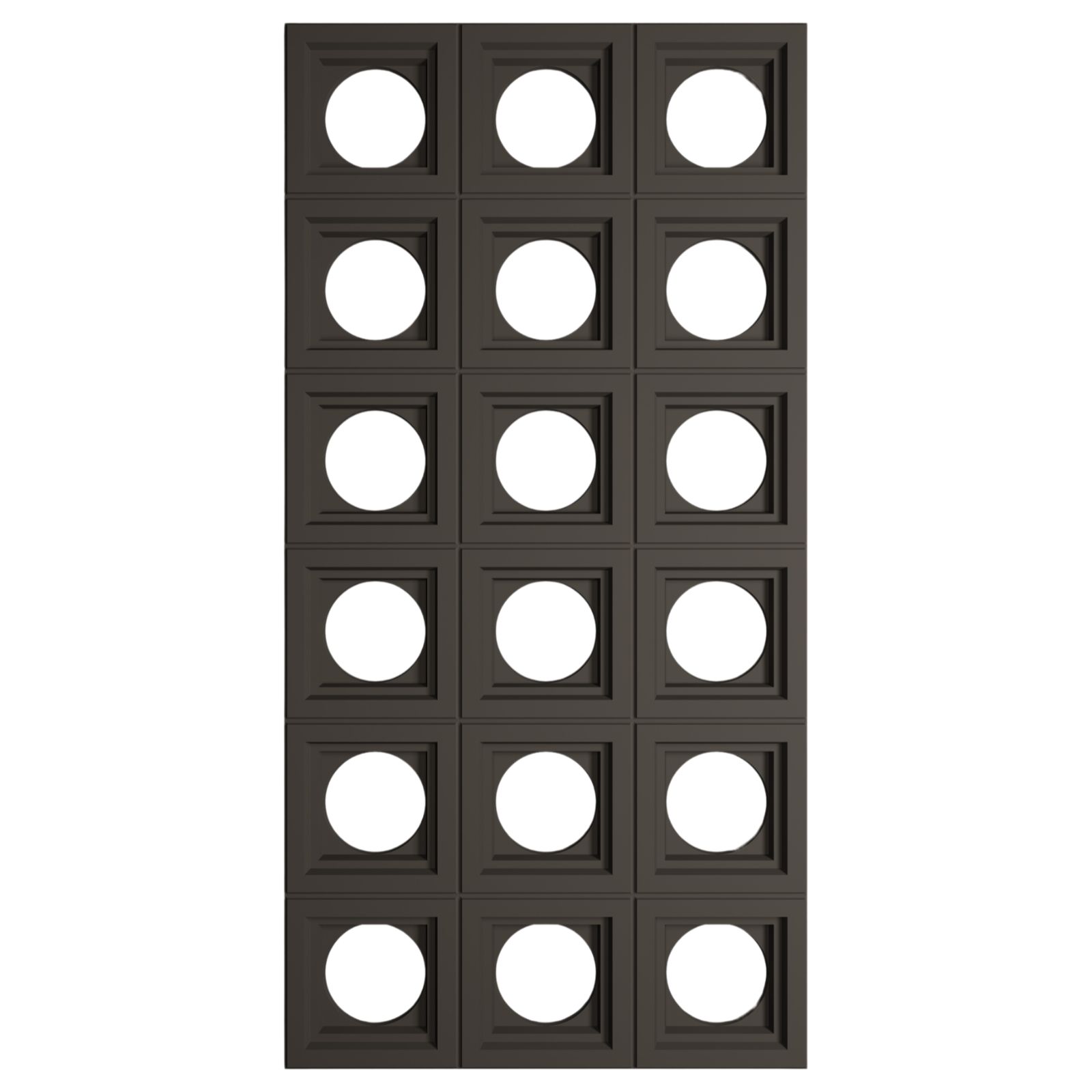 Τεχνητός Τοίχος PU Gap "Circle" Ανοιχτό Μαύρο 120x60x3 εκ.