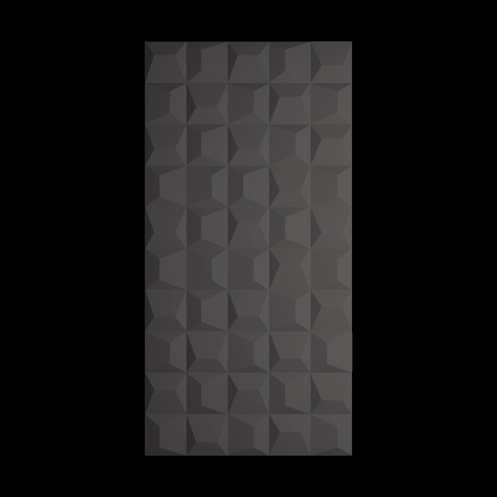 Τεχνητός Τοίχος PU Geometry "Pyramid" Ανοιχτό Μαύρο 120x60x2,5 εκ.