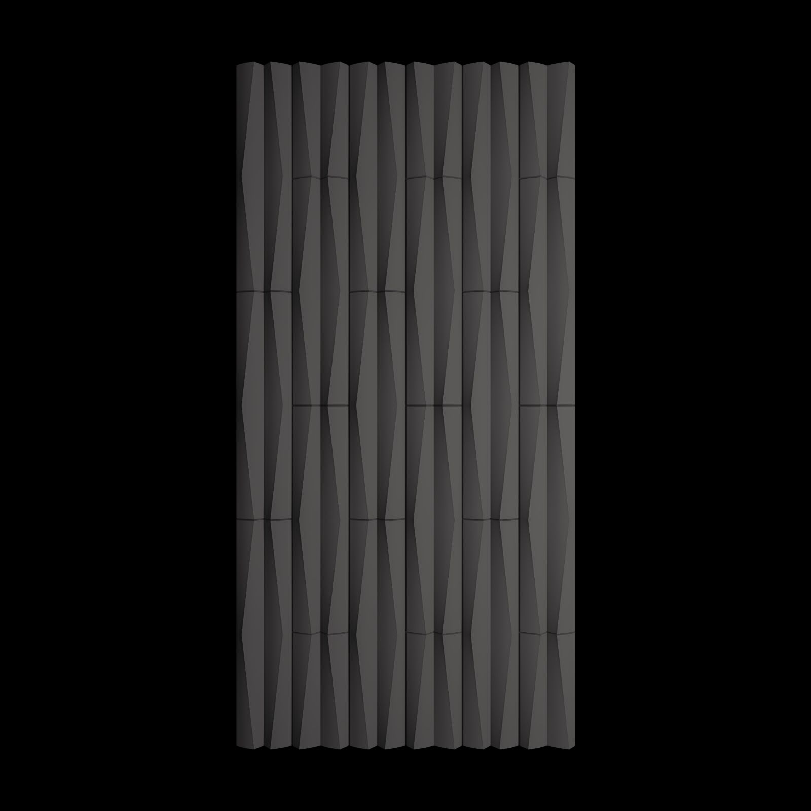 Τεχνητός Τοίχος PU Geometry "Tile" Ανοιχτό Μαύρο 120x60x2,5 εκ.