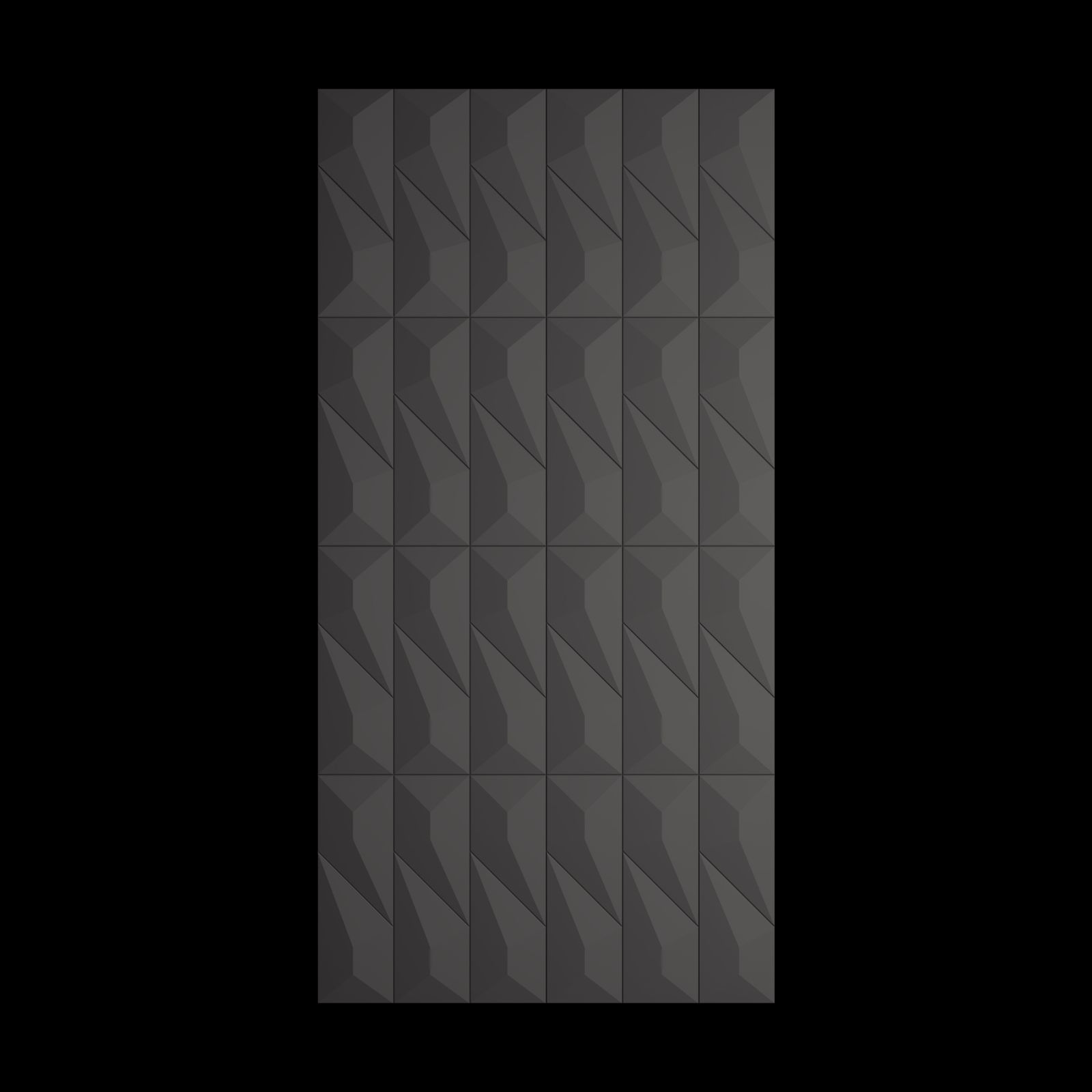 Τεχνητός Τοίχος PU Geometry "Wave" Ανοιχτό Μαύρο 120x60x2,5 εκ.