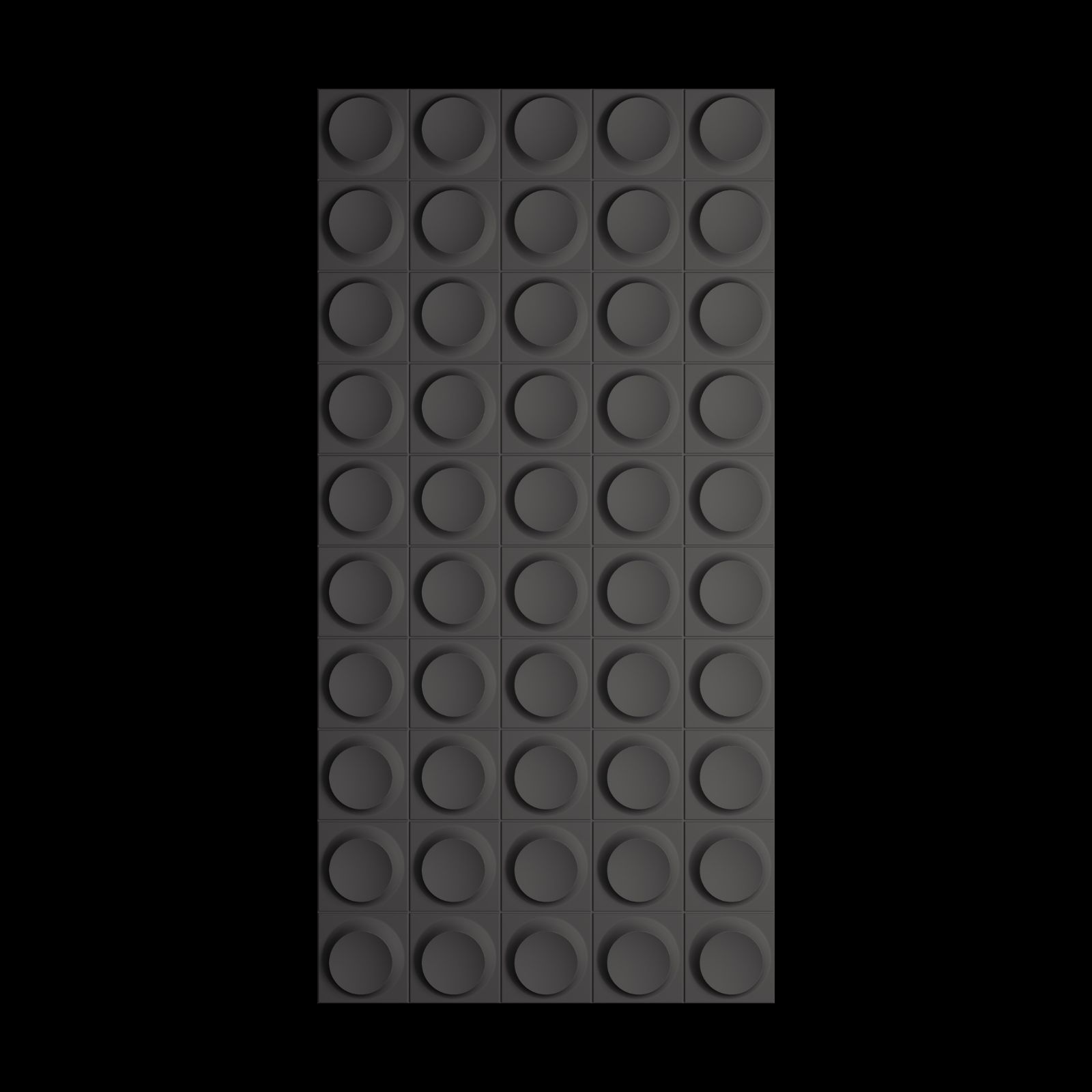 Τεχνητός Τοίχος PU Geometry "Dots" Ανοιχτό Μαύρο 120x60x2,5 εκ.