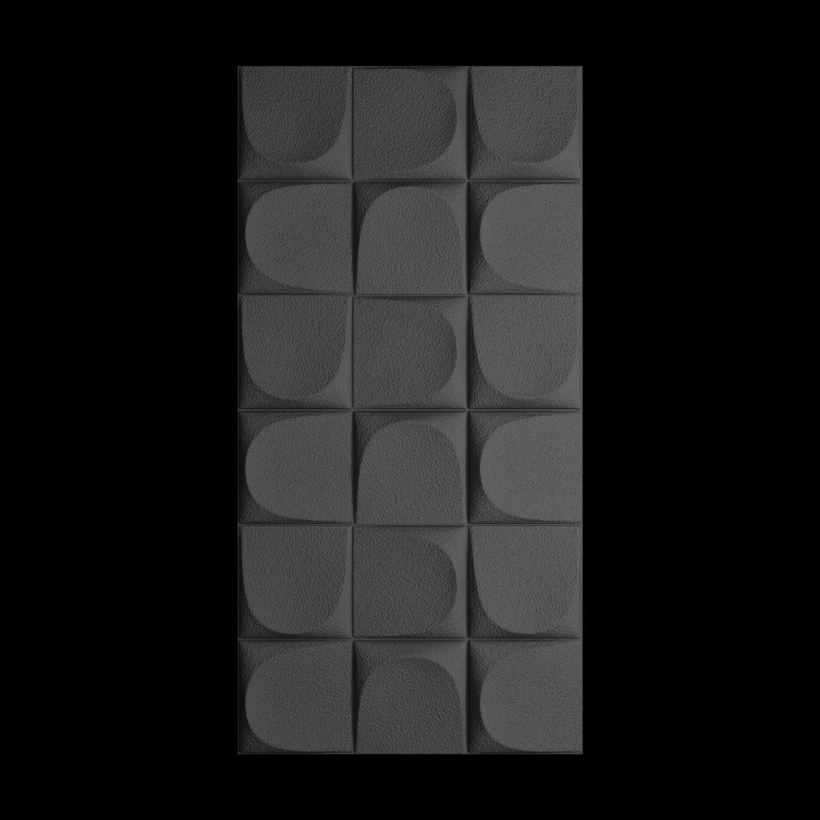 Τεχνητός Τοίχος PU Geometry "Arch" Ανοιχτό Μαύρο 120x60x2,5 εκ.