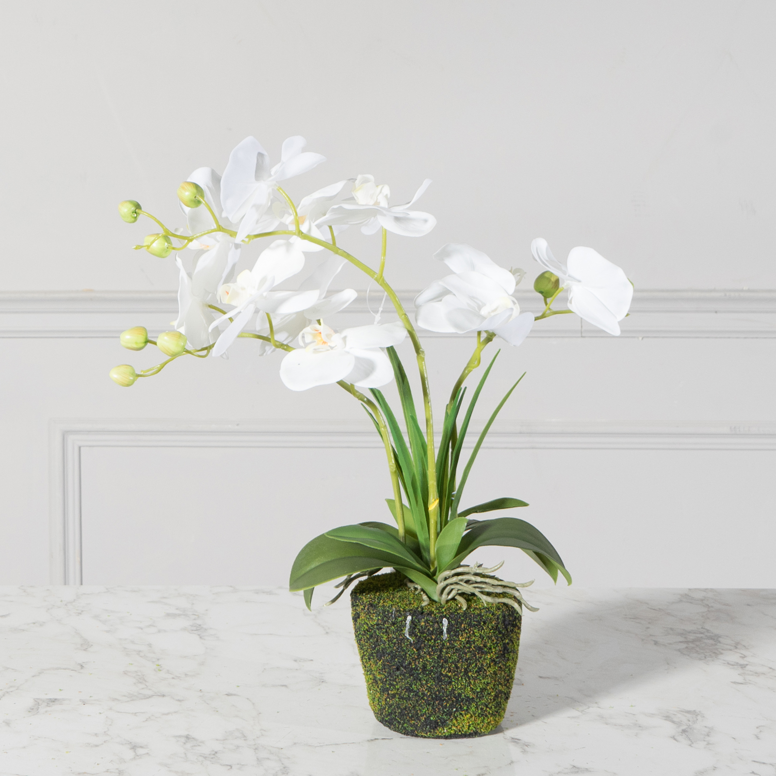 Τεχνητό Φυτό Ορχιδέα Phalaenopsis Λευκό 42 εκ.