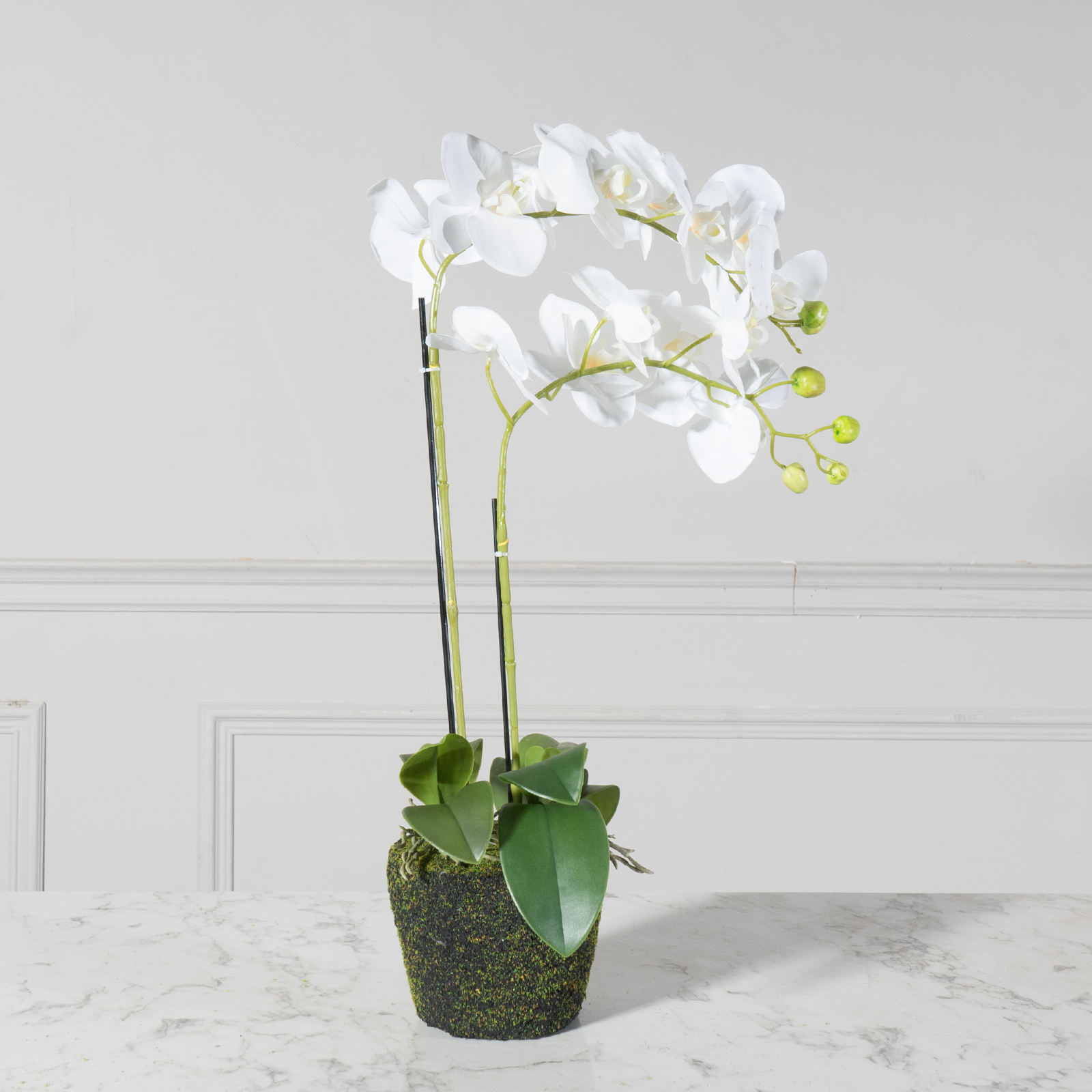 Τεχνητό Φυτό Ορχιδέα Phalaenopsis Λευκό 80 εκ.