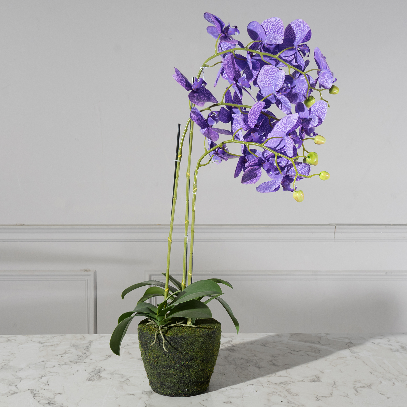Τεχνητό Φυτό Ορχιδέα Phalaenopsis Μωβ 80 εκ.