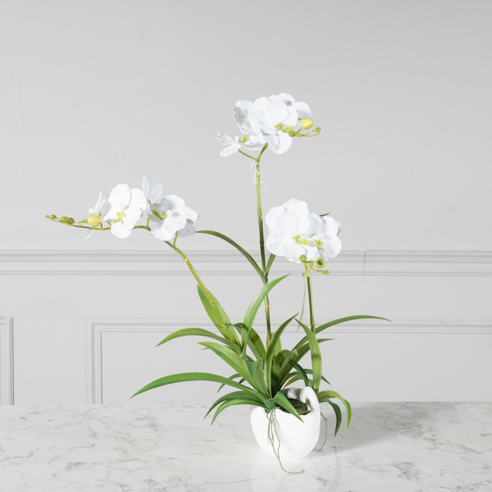 Τεχνητό Φυτό Ορχιδέα Phalaenopsis Λευκό 57 εκ.