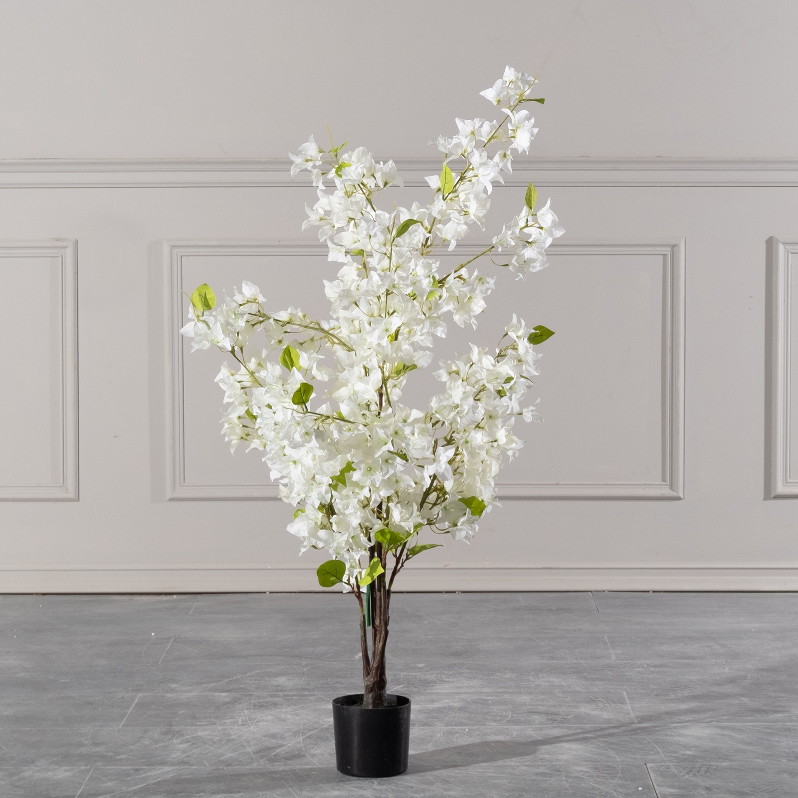 Τεχνητό Δέντρο Βουκαμβίλια "Spectabilis" Λευκό 55x55x120 εκ.